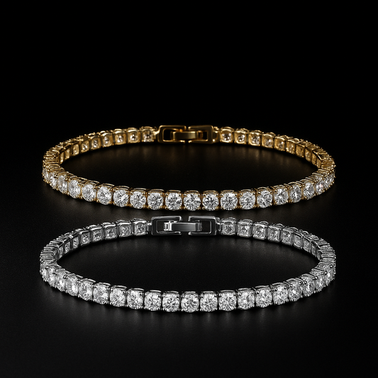Aurora Tennis Bracelet – Gold & Silver