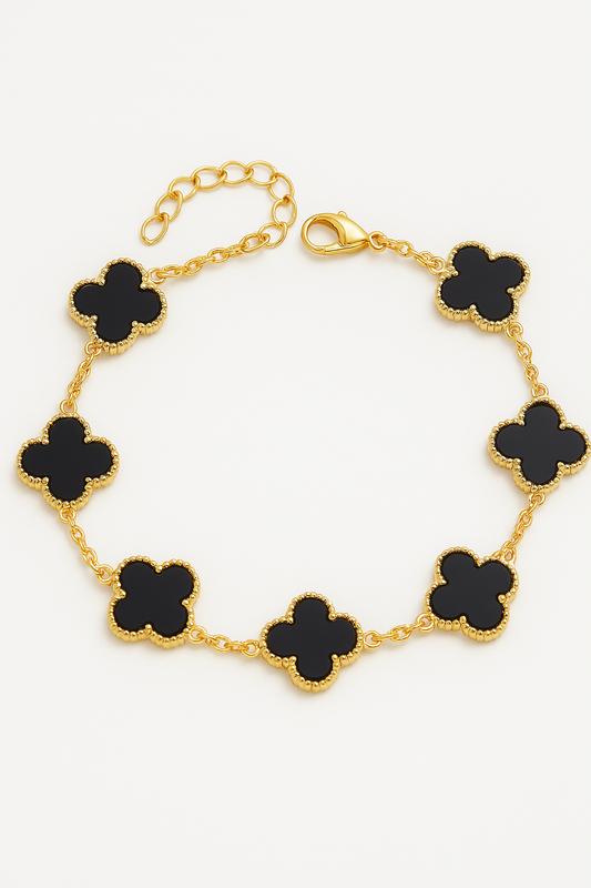 Clover Luxe Bracelet – 18k Gold-Plated Stainless Steel