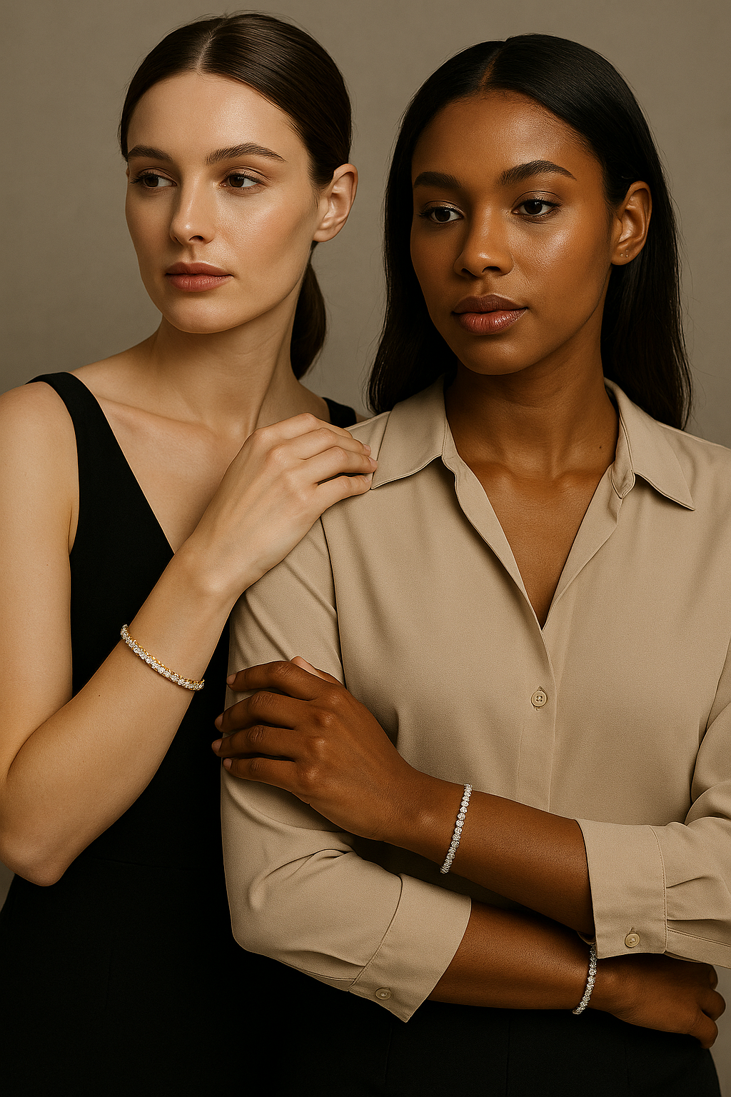 Aurora Tennis Bracelet – Gold & Silver