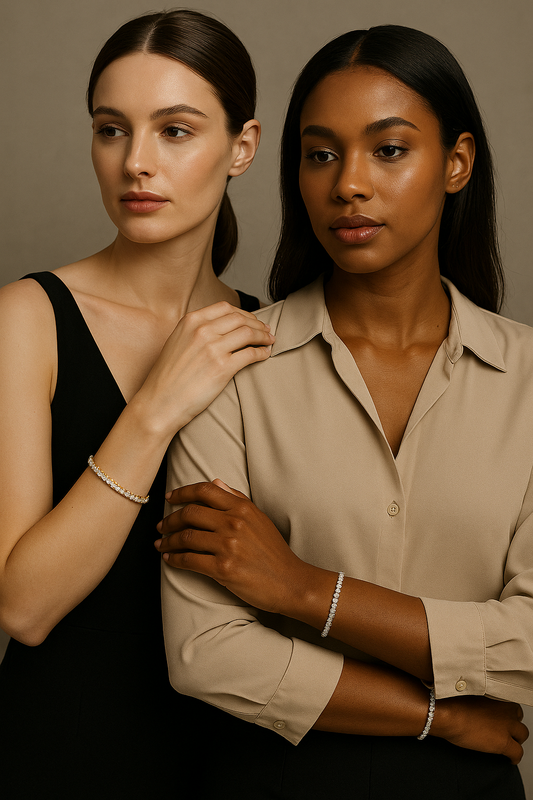 Aurora Tennis Bracelet – Gold & Silver