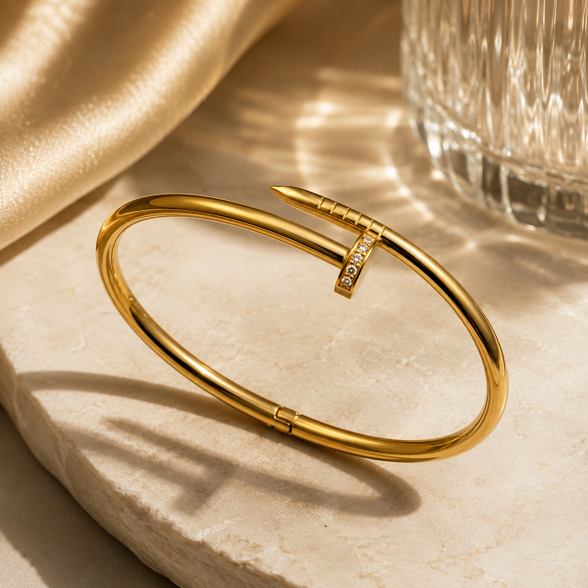 The Vittoria Nail Bangle – Gold or Silver