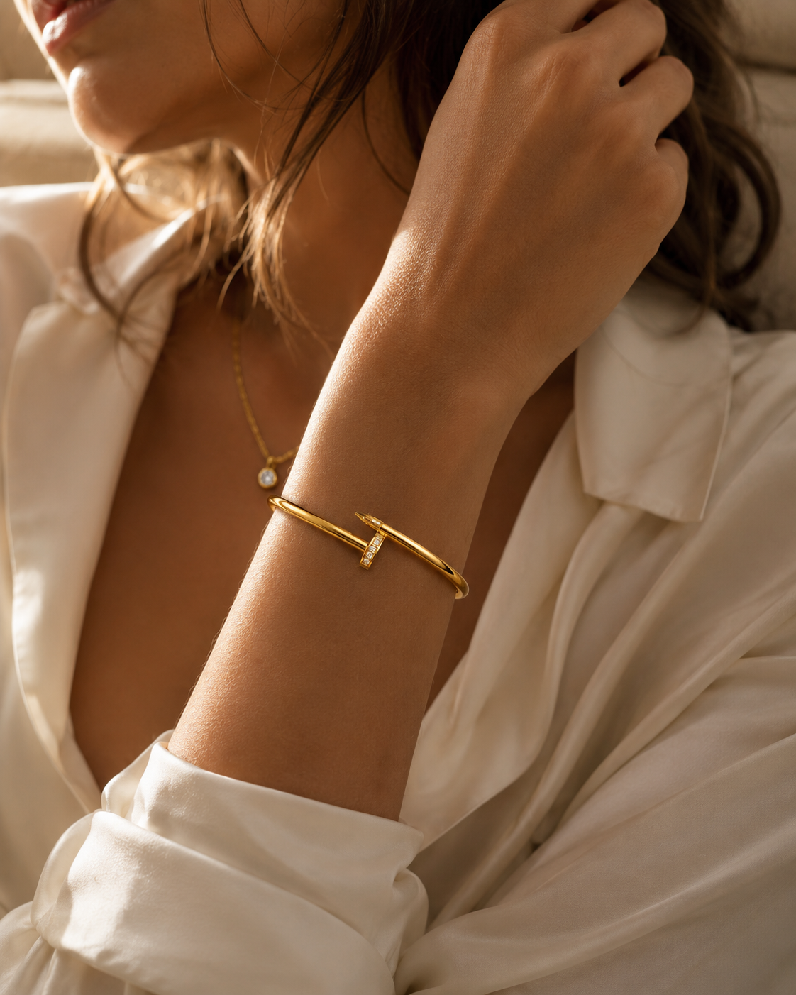 The Vittoria Nail Bangle – Gold or Silver